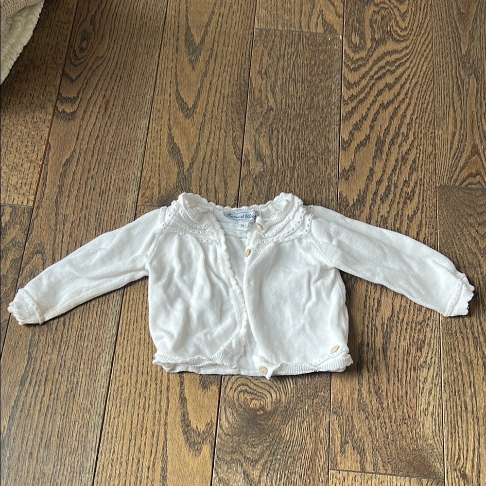 Tartine et Chocolat White Knit Sweater 9-12 months 1 A baby beautiful detail